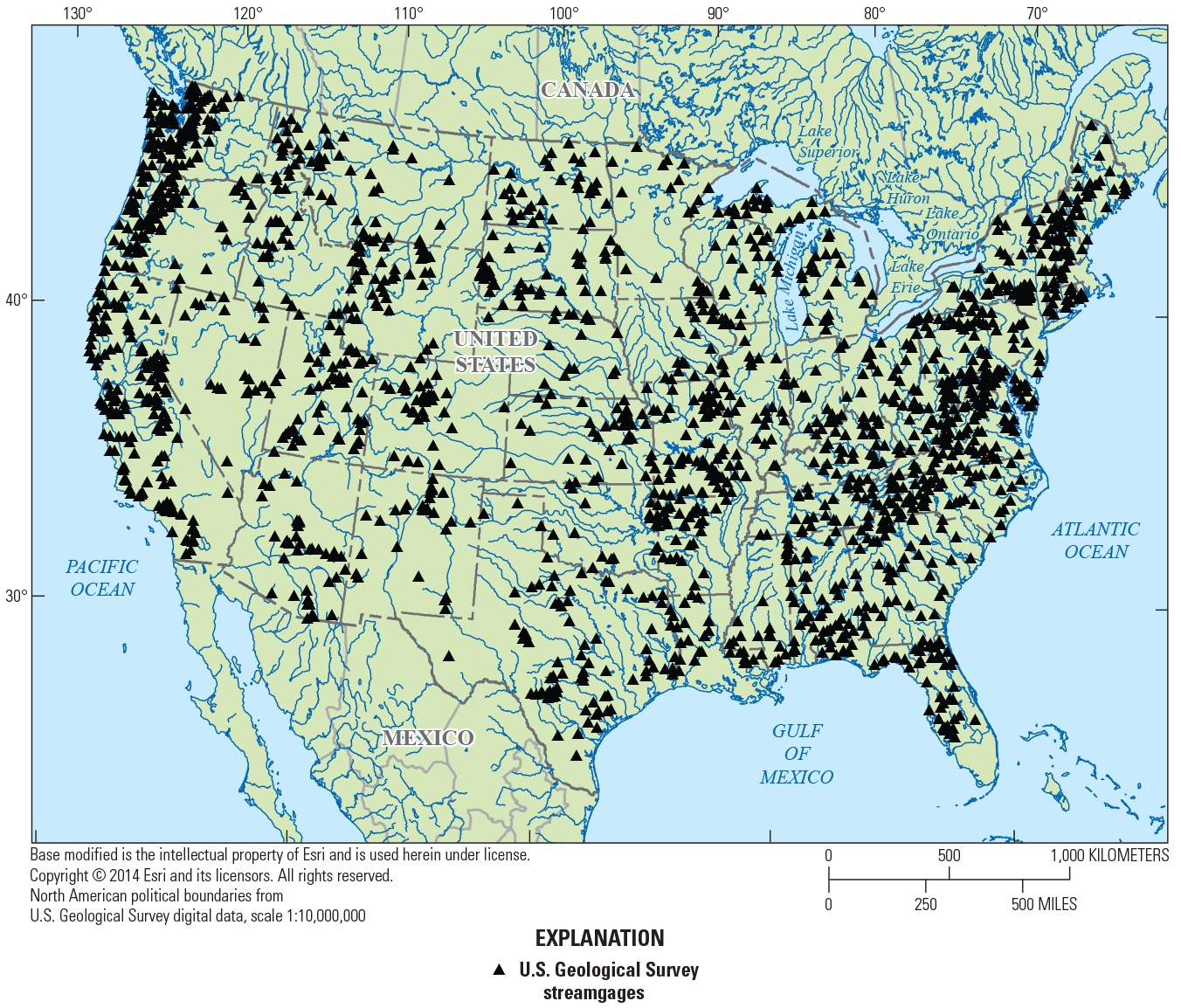Streamgages in the conterminous United States.