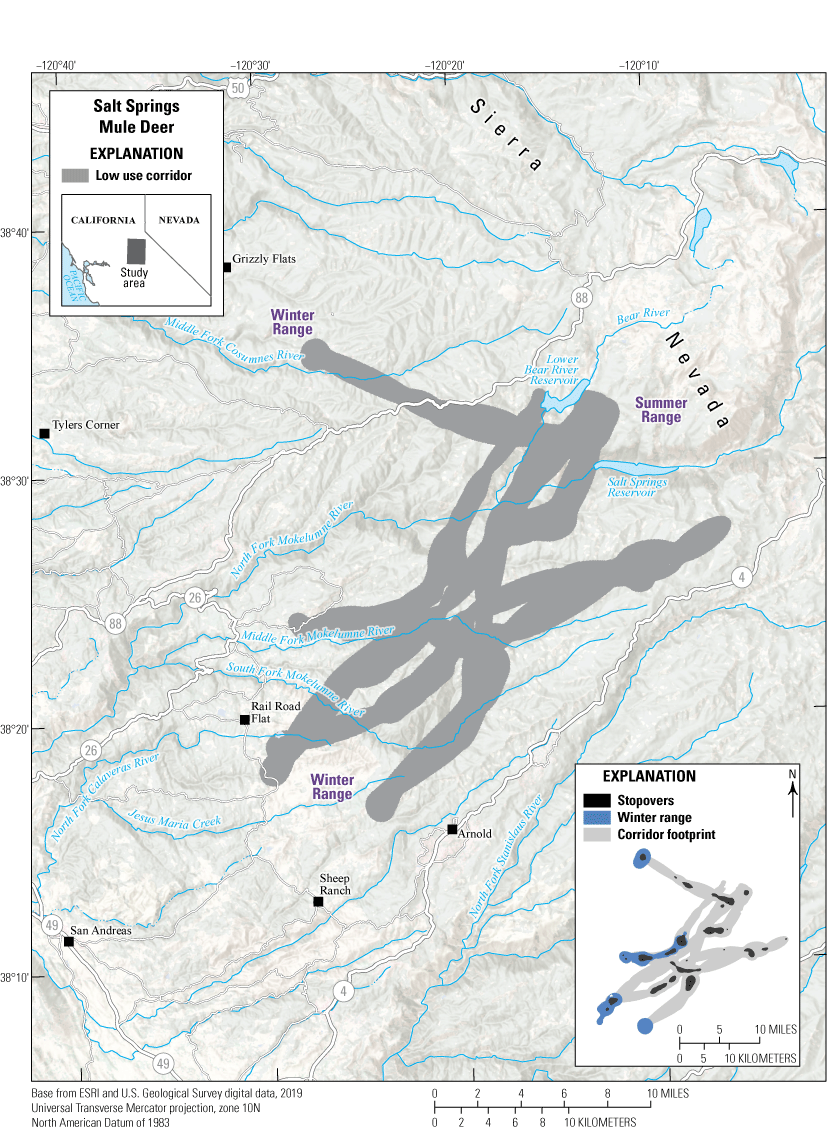 Figure 14. Migration corridors, stopovers, and winter ranges.