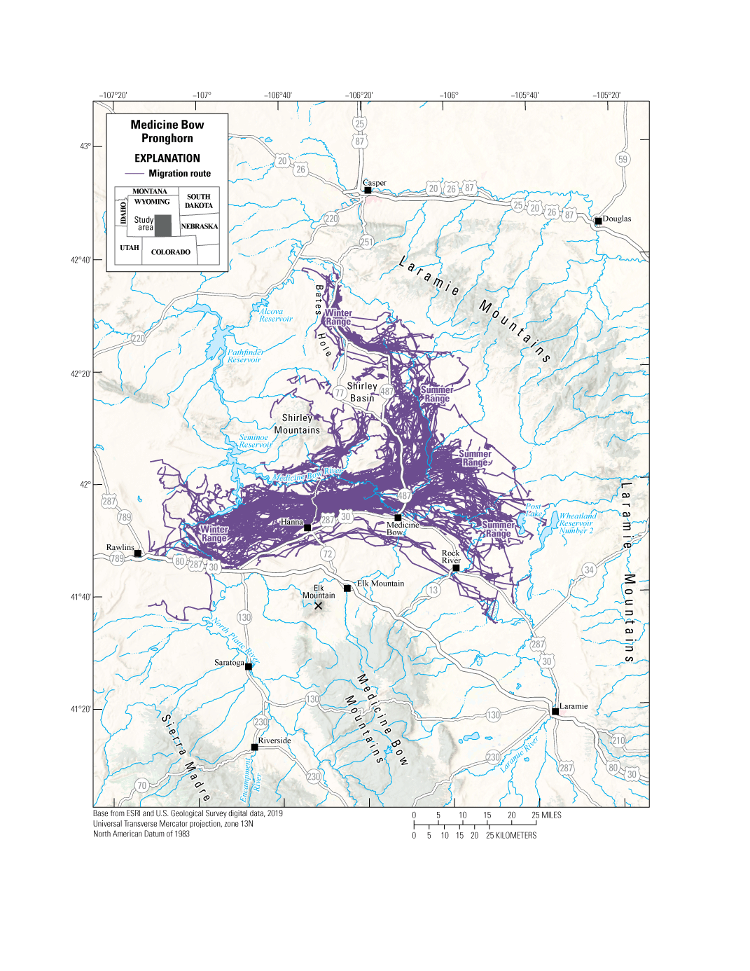 Figure 38. Migration routes.