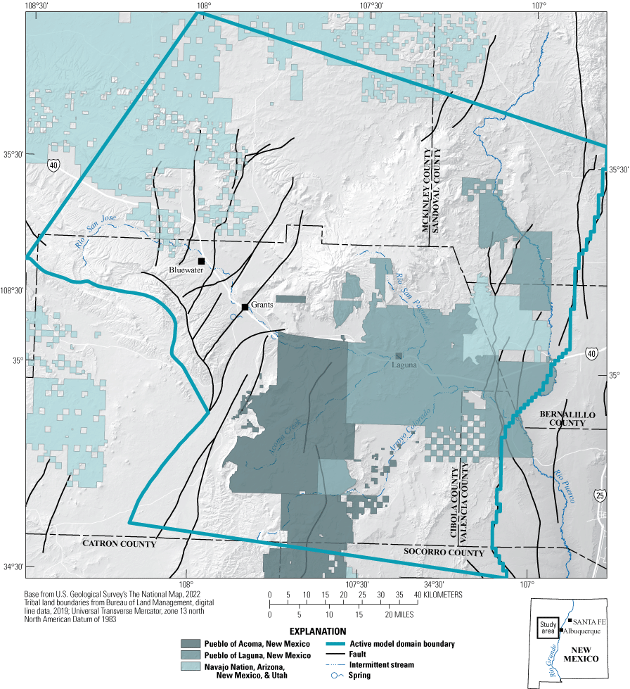 Political boundaries, places names, and study area in the Rio San Jose region