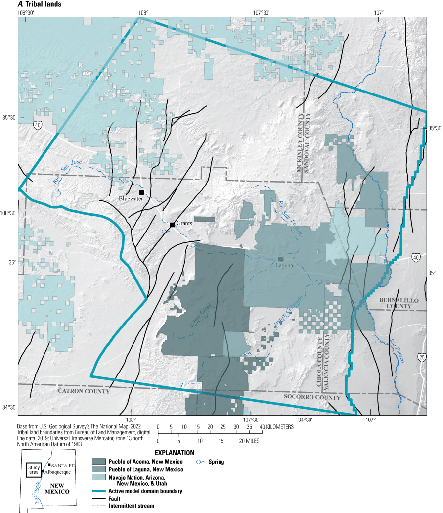 Map of study area showing location of each geologic unit