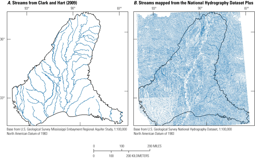 Earlier versions of the MERAS model first published by Clark and Hart (2009) only
                        included 43 streams, out of thousands of mapped streams.