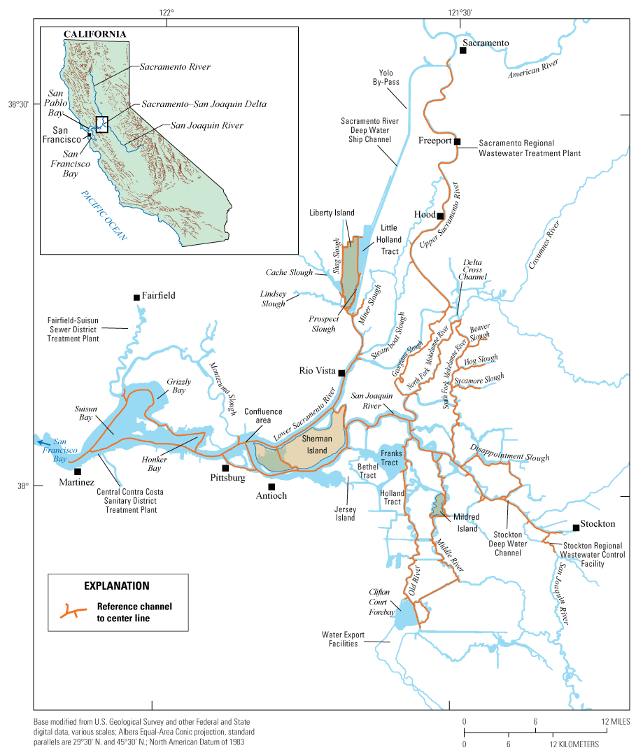 2. The Sacramento–San Joaquin Delta and Suisun Bay study area, labeled with key locations.