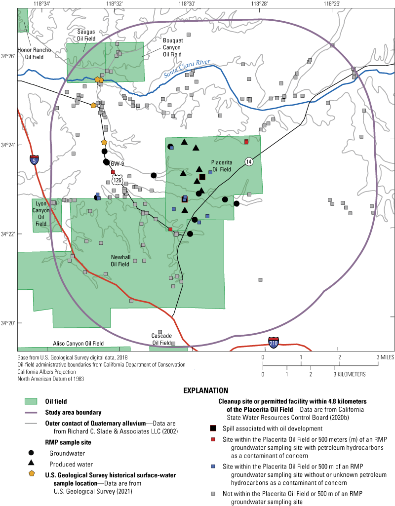 Potential sources of petroleum hydrocarbons at or near the surface are not common
                        for the sites evaluated within 500 meters of samples.