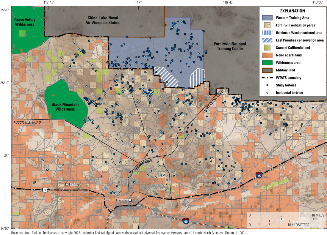 4. Tortoises were found throughout the study area; however, larger clusters of tortoises
                           were found in the northern parts of the study area.