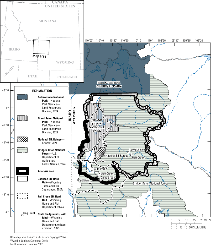 The study area is in northwestern Wyoming