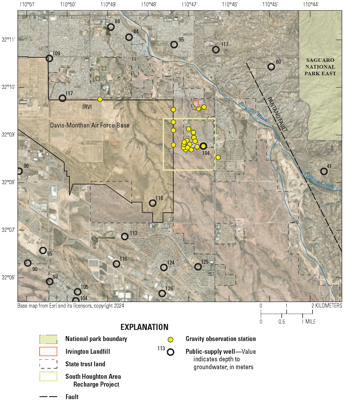 2.	Imagery map of the study area.
