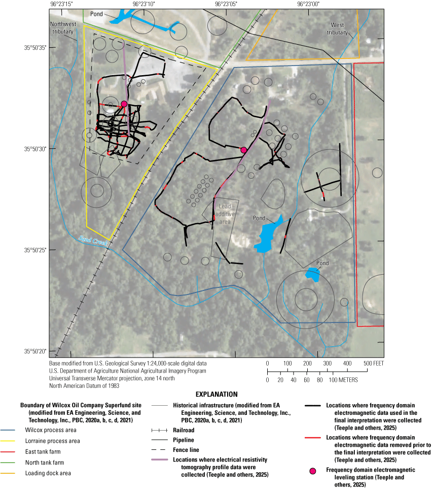 Central and northern parts of Lorraine process area contained highest density of frequency
domain electromagnetic data.