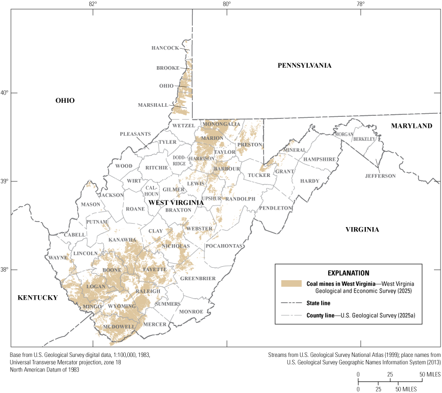 The coal mines are mostly in the southern and northern parts of the State.