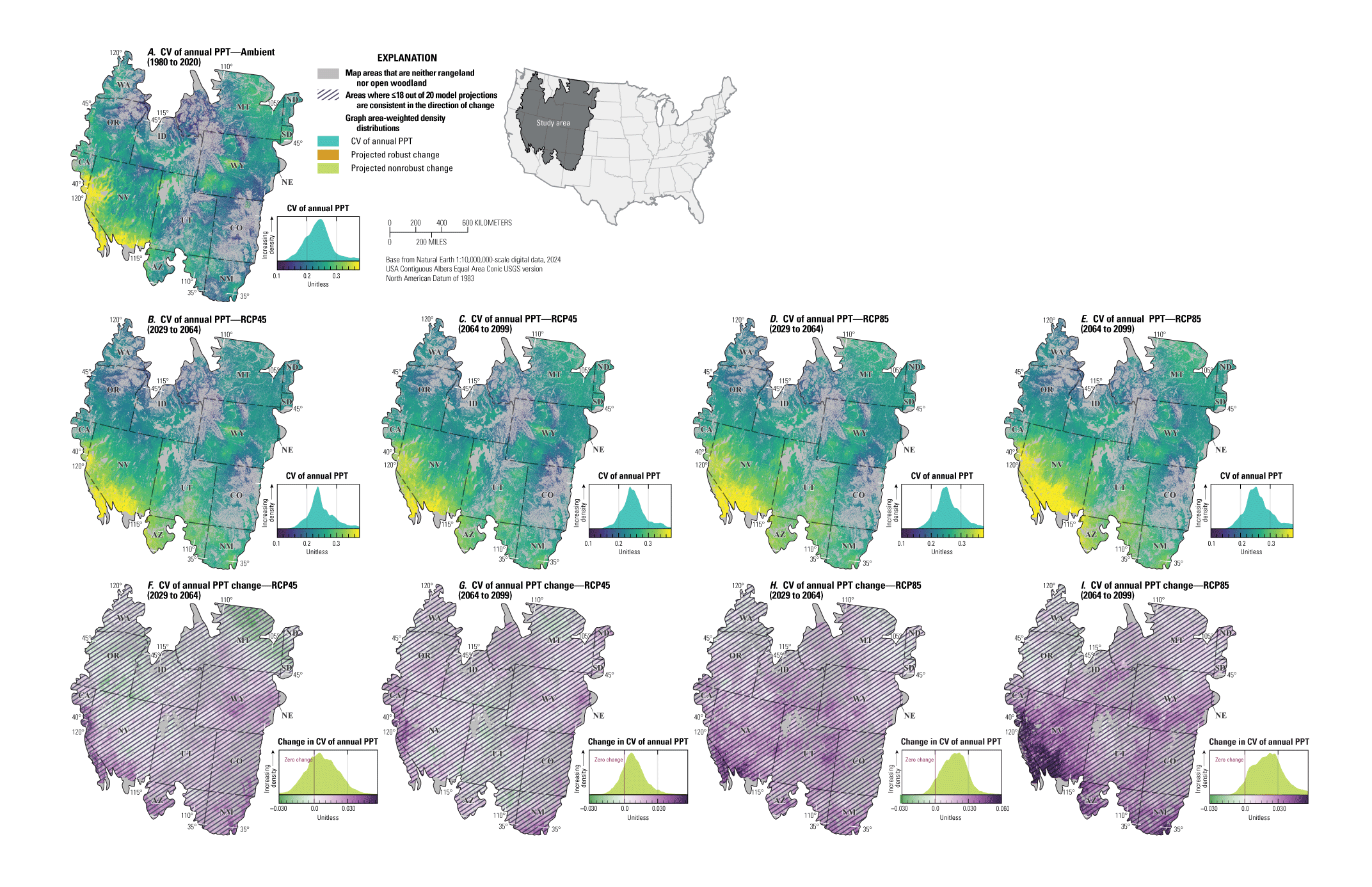 Interannual variation in precipitation changes only slightly in the future, and changes
               are not consistent among climate models.