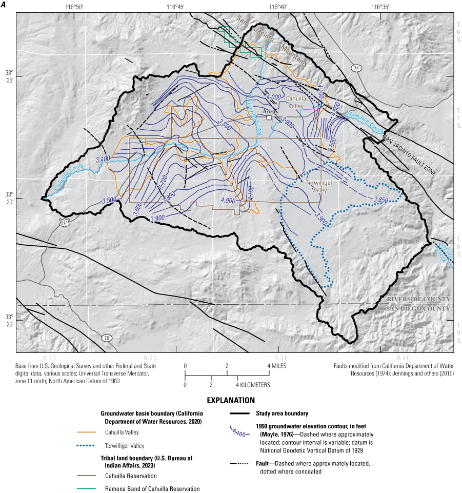 13. The groundwater-level elevations were highest in the northeast and have changed
                        through time.