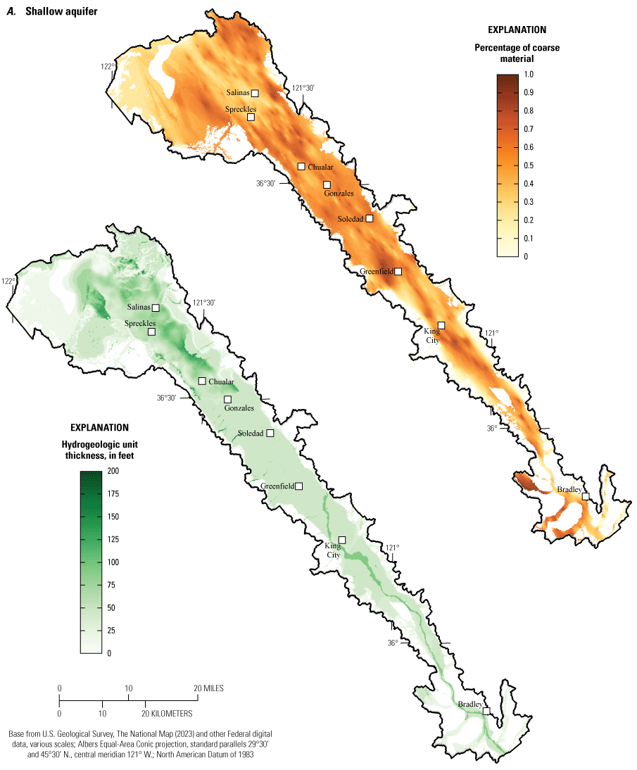 23. Hydrogeologic unit thickness and percentage coarse material is variable for all
                           units. The deepest units are generally thickest.