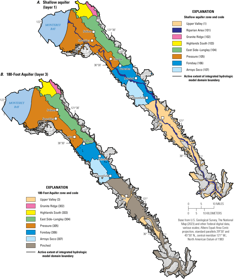 27. Parameter zones generally are continuous and align with the Salinas Valley groundwater
                                 subbasins.