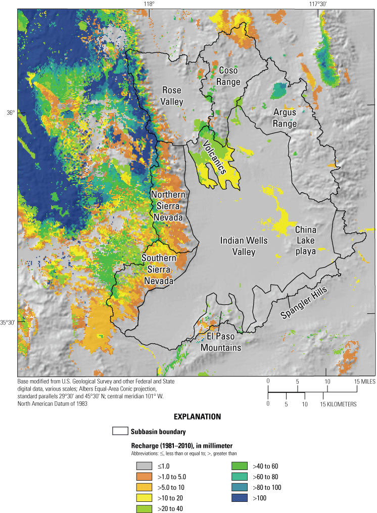 7. Indian Wells Valley average annual recharge (1981–2010).