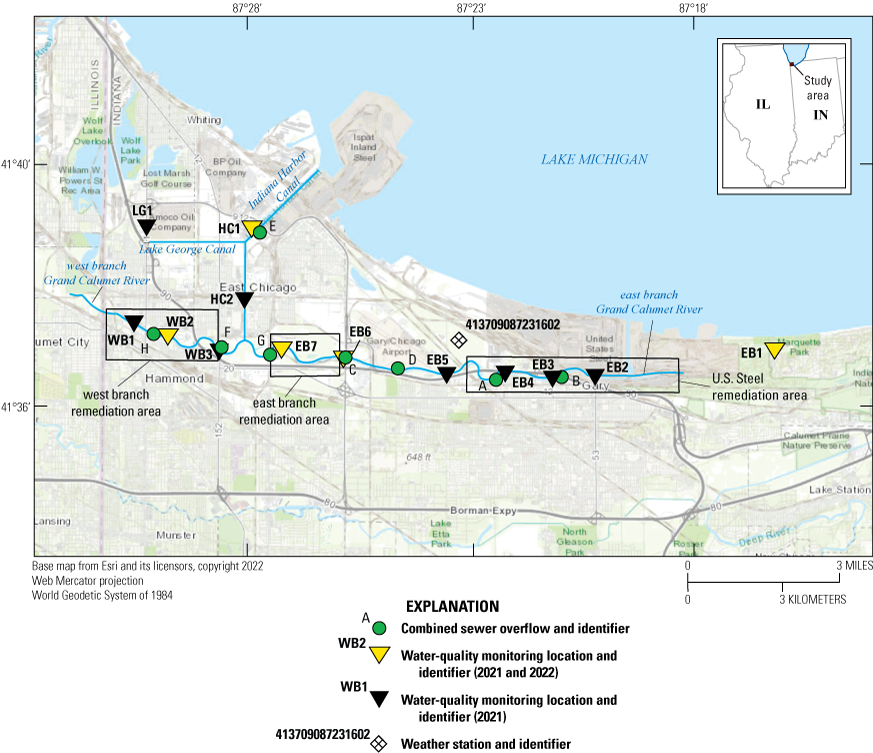 Three remediation areas are shown. Sampling occurred in remediated and unremediated
areas to reflect diverse conditions.