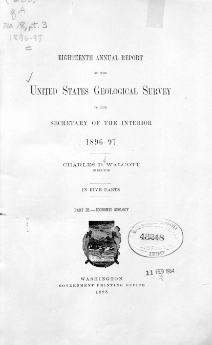 Annual report of the United States Geological Survey to the