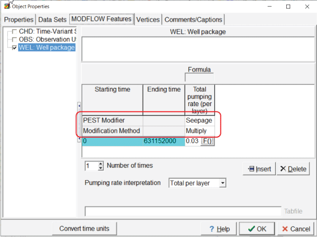 The “WEL: Well Package” box is checked in the directory pane.