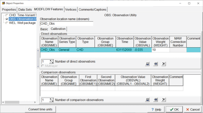 The “OBS: Observation Utility” box is checked in the directory pane.