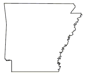 Arkansas State Boundary Map