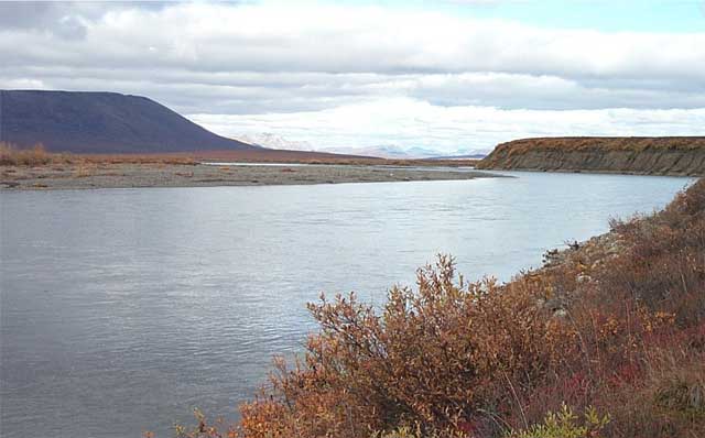 photo of upstream view of the Wulik River below Tutak Creek near Kivalina