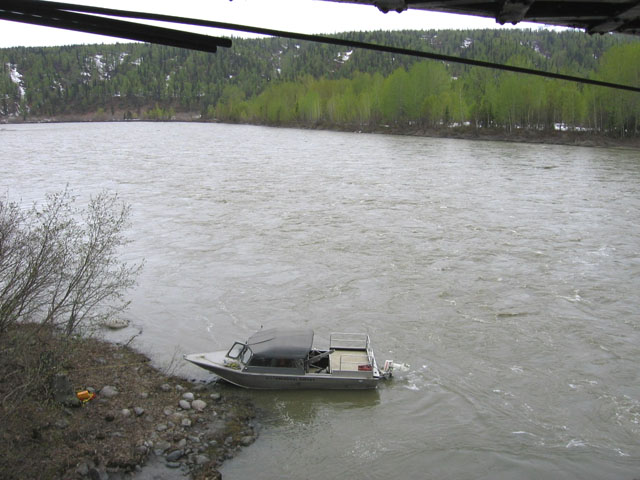 photo of the downstream view of the Susitna River at Gold Creek