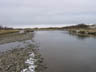 photo of downstream view of gage at Russell Creek near Cold Bay