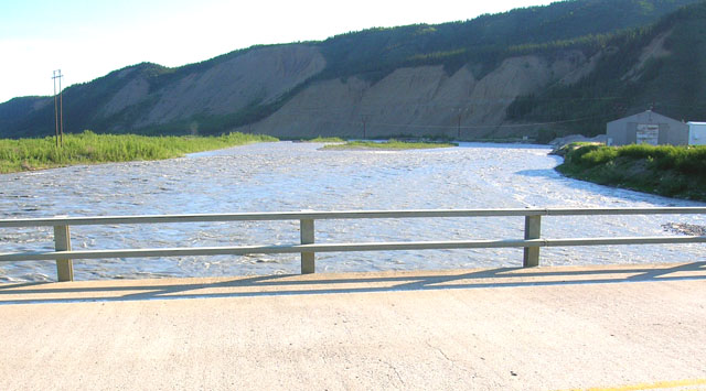 photo of the downstream view on the Nenana River at Healy