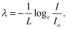 Light attenuation index equation 2