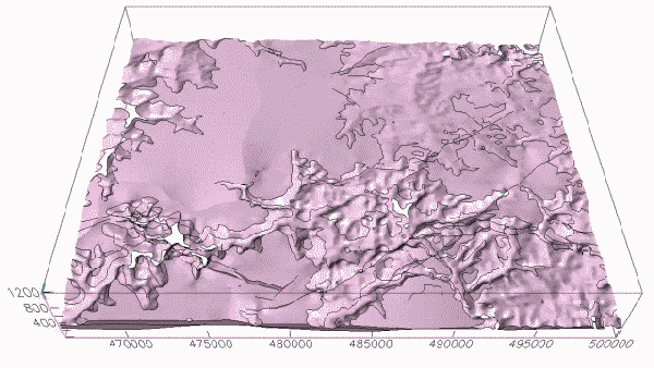 Figure 5: Distribution of the main body and St. Joe Limestone member of the Boone Formation computed by Three-Dimensional Geologic Modeling.