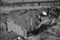 Figure 3. Collapse sinkhole with remains of house, Clarke Co., Virginia.