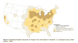 Fig 4 - Estimated atmospheric deposition of nitrogen in the U.S.
