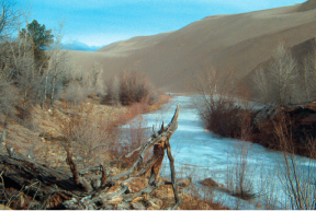 Photo showing a stream in Saguache County
